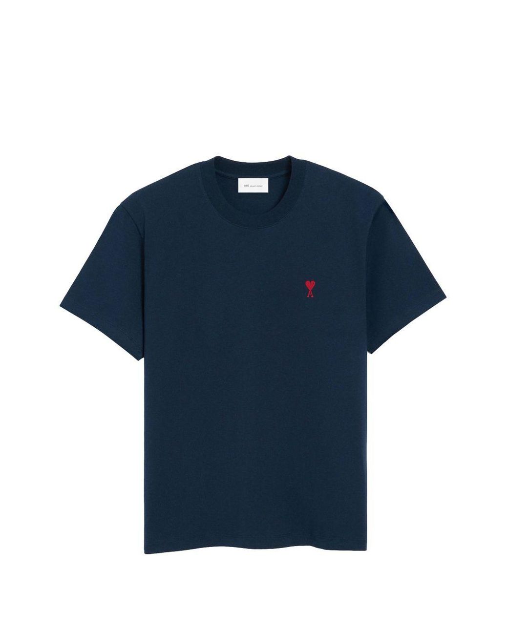 AMI Blue Ami De Coeur Cotton T Shirt