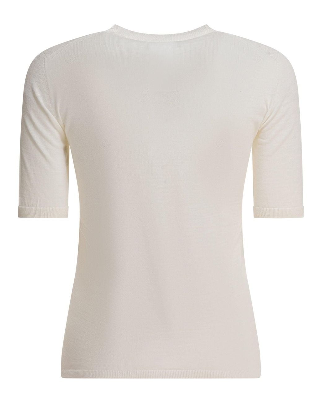 Max Mara White Basic Wool Sweater