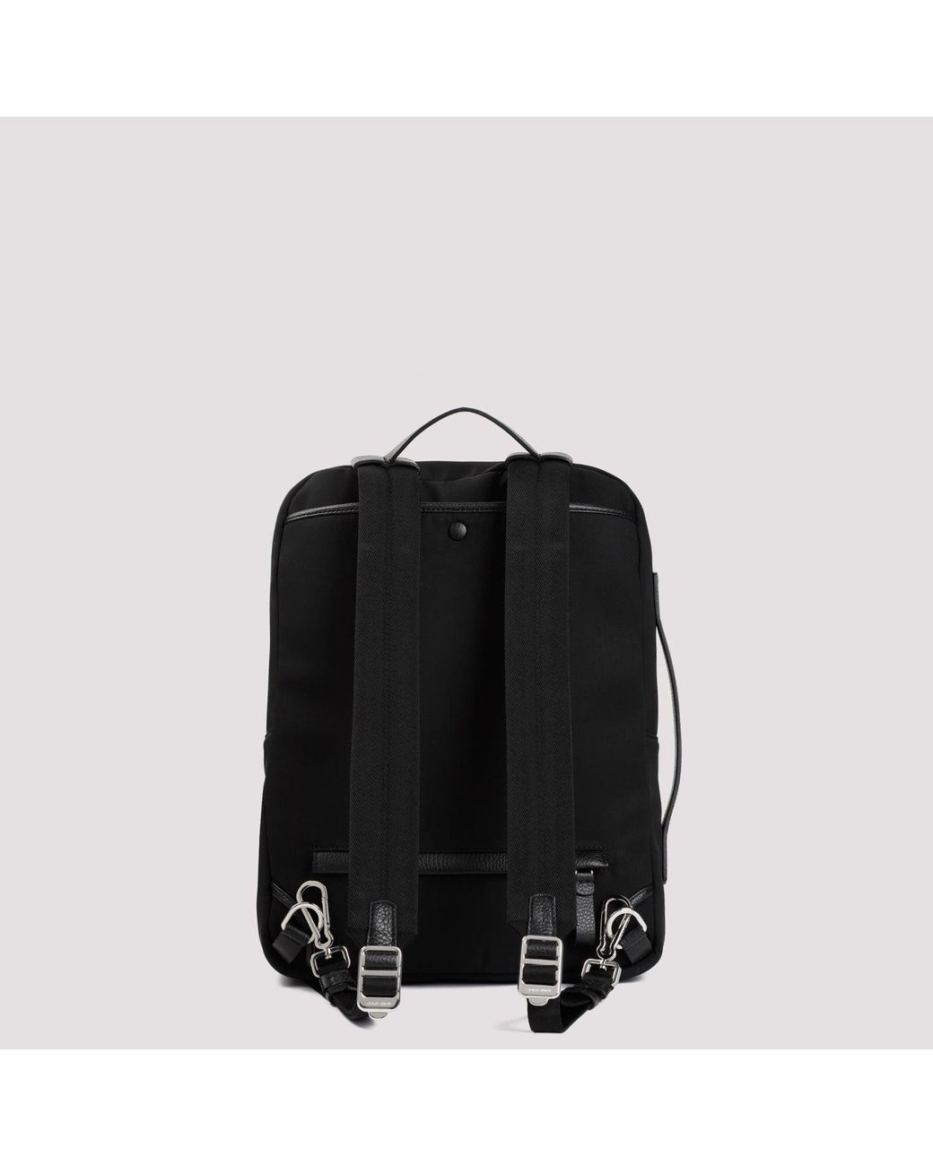 Giorgio Armani Black Premium Tech Fabric Backpack For Modern for men