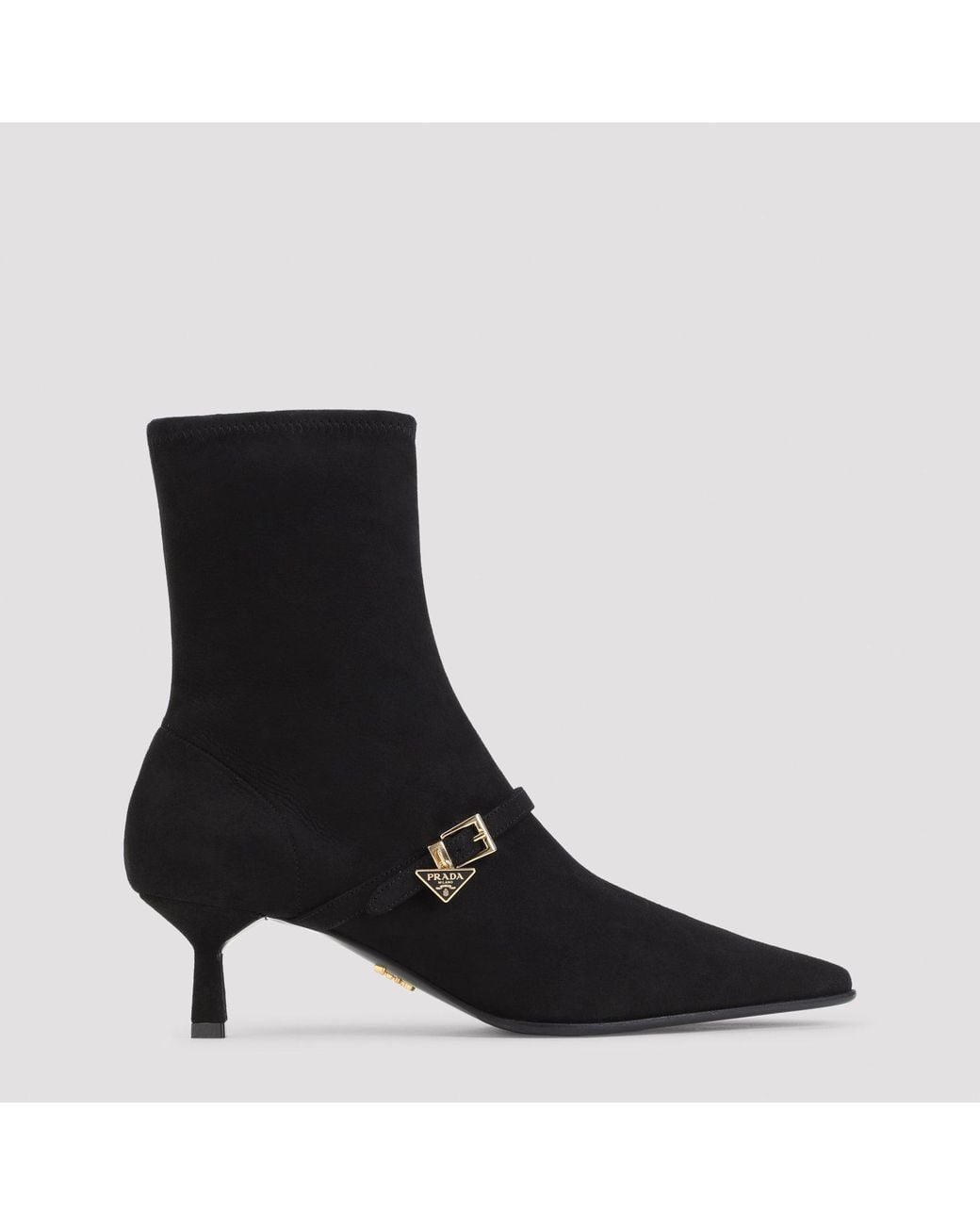 Prada Black Wildlederstiefel