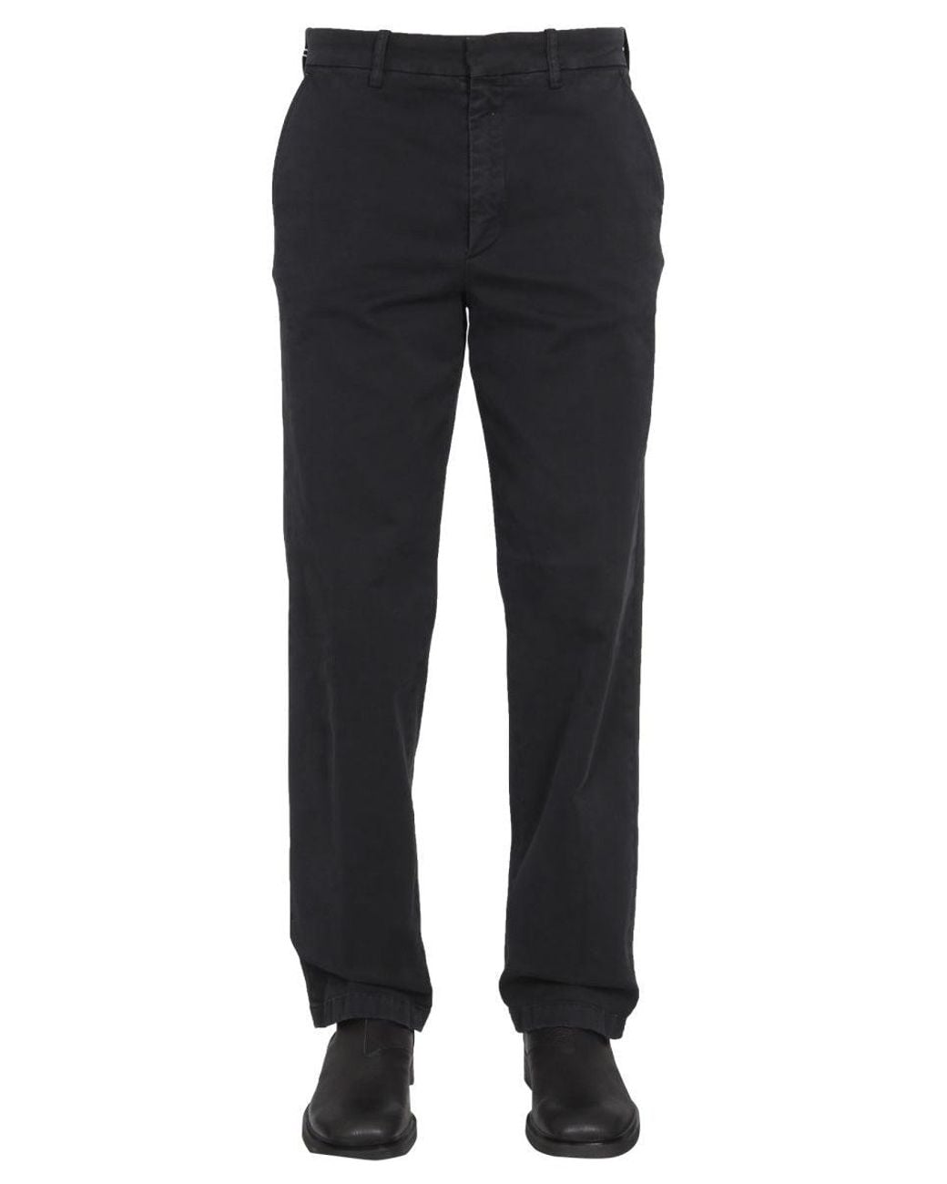 Department 5 Black Leather Reversible Belt for men