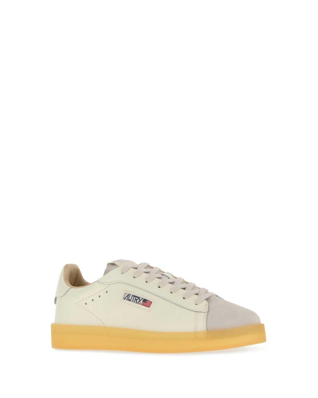 Autry White Dallas Leather Sneaker For