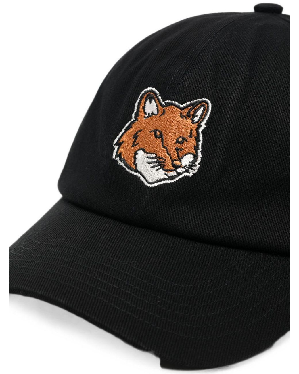 Maison Kitsuné Black Fox Head Baseballkappe