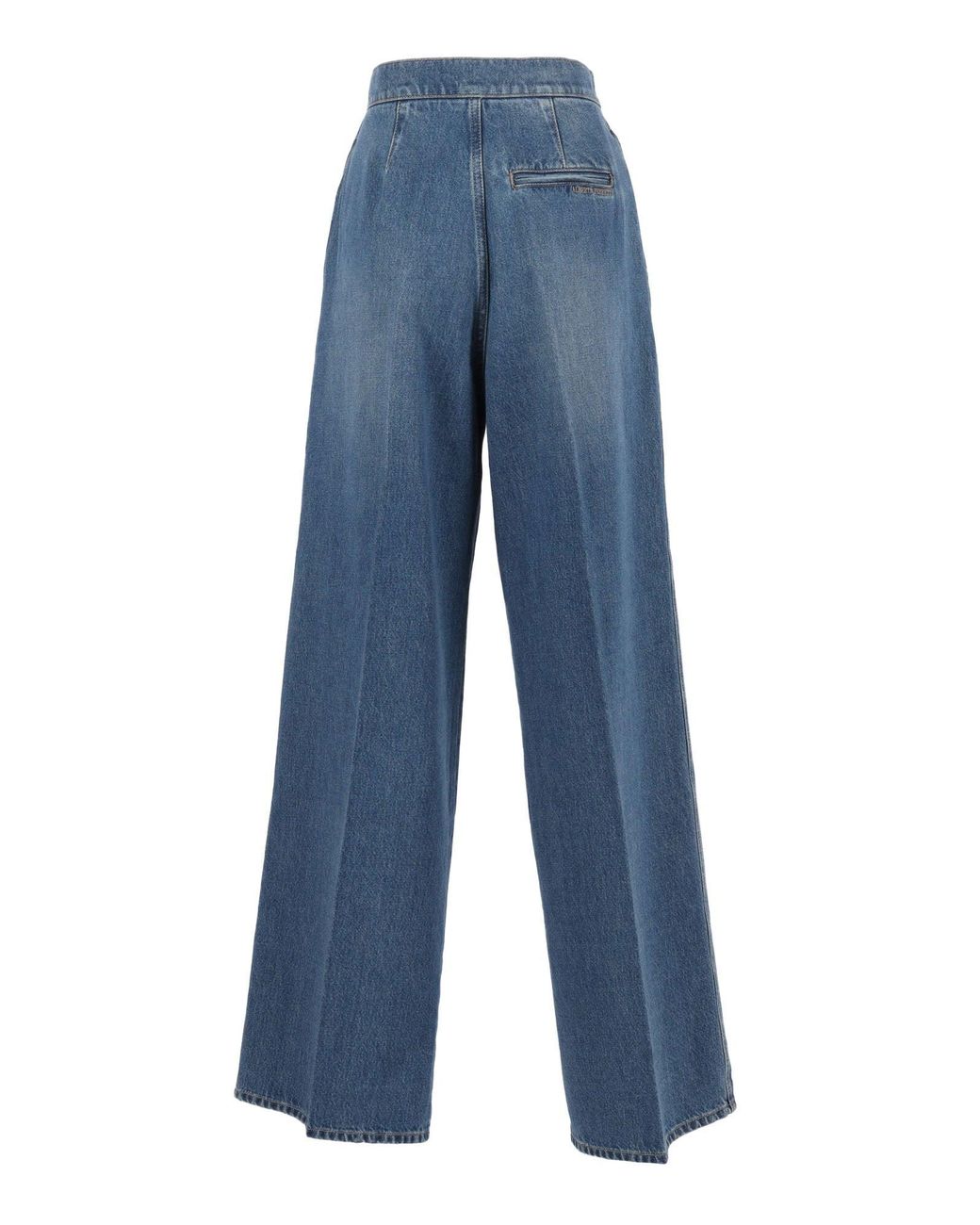 Alberta Ferretti Blue Straight-Leg High-Waist Trousers With Clean Tailored Finish