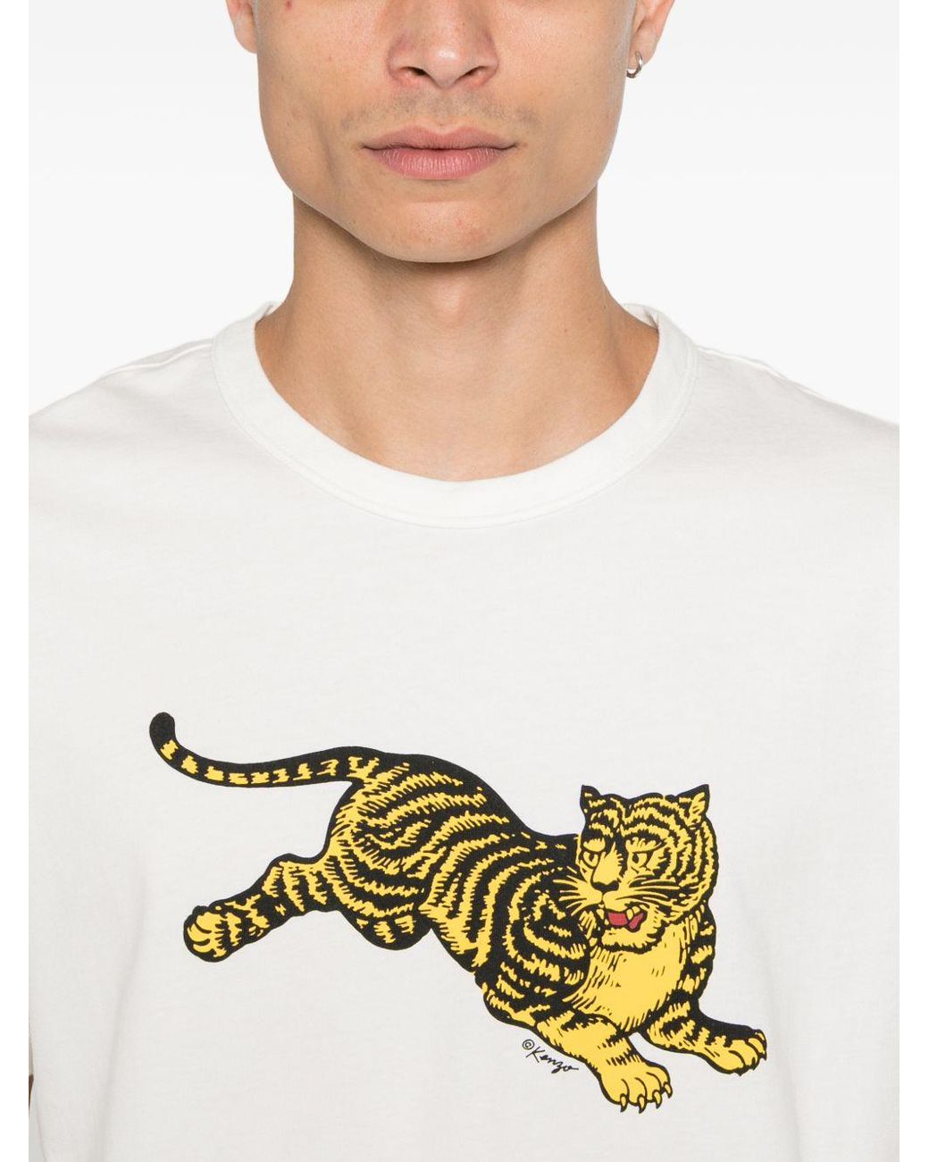 KENZO White Gots Cotton T Shirt