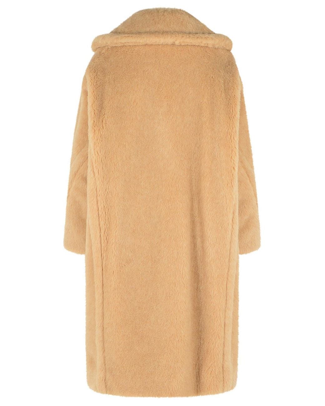 Max Mara Natural Beigefarbener Mantel "Teddy Bear Icon Coat" von aus Alpaka und Wolle