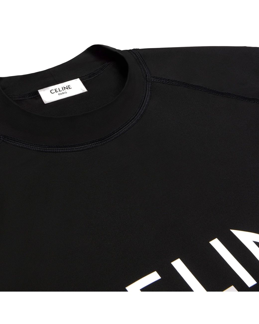 【送料&関税込】Celine Surf Logo Stretch-jersey T-shirt Celine Surf Logo Stretch-Jersey T-Shirt in Blue for Men | Lyst