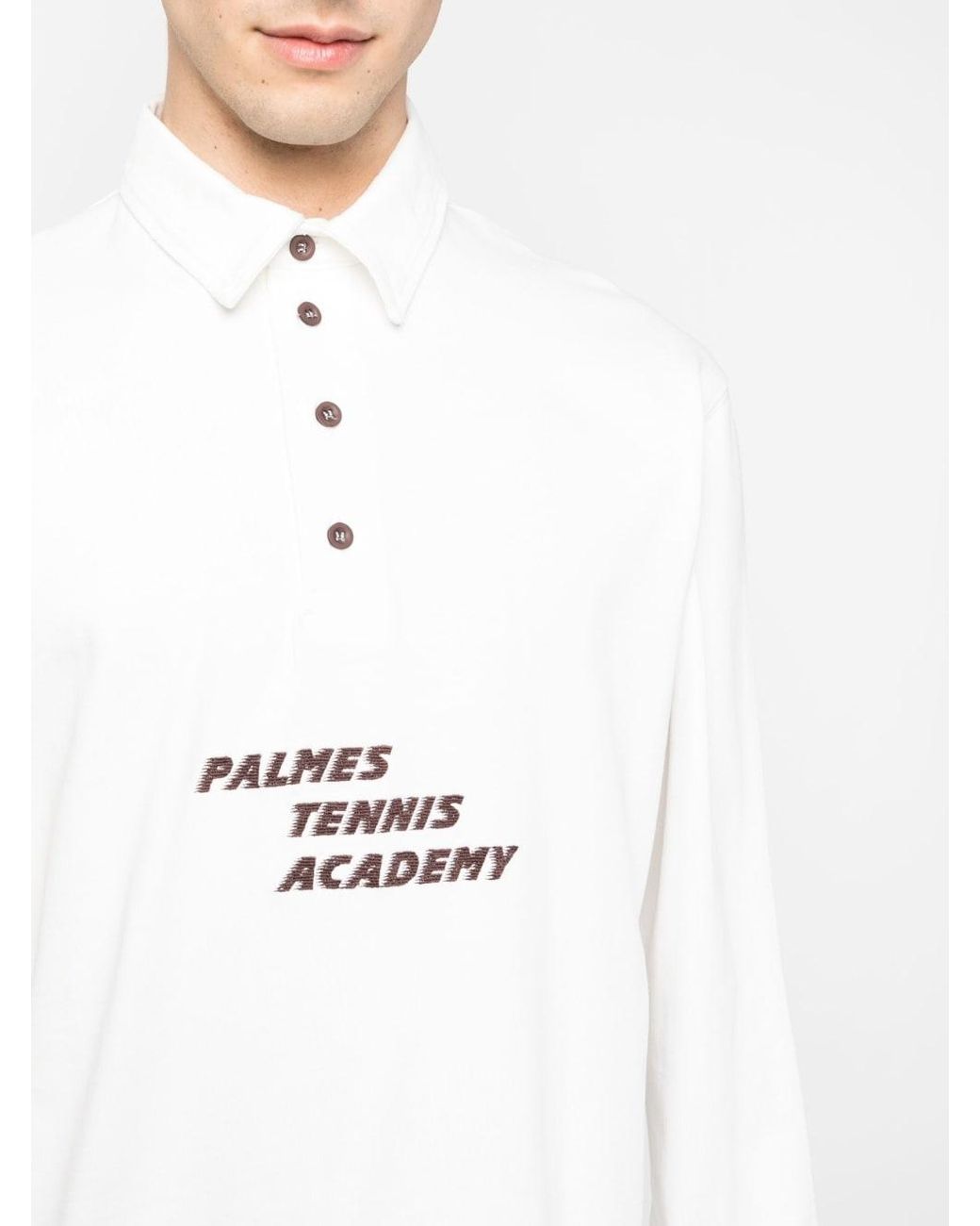Palmes White Organic Cotton Long Sleeve Shirt