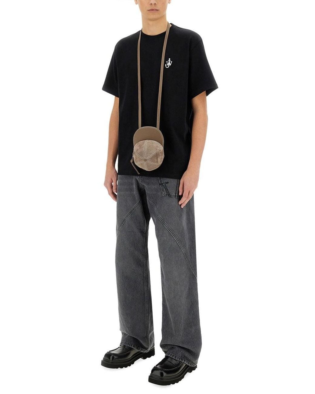 J.W. Anderson Black Jw Anderson "Anchor" T Shirt