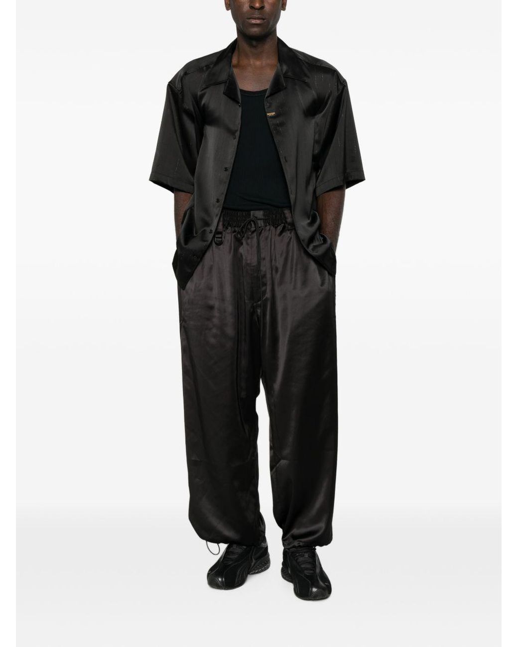 Y-3 Gray Logo Trackpants for men