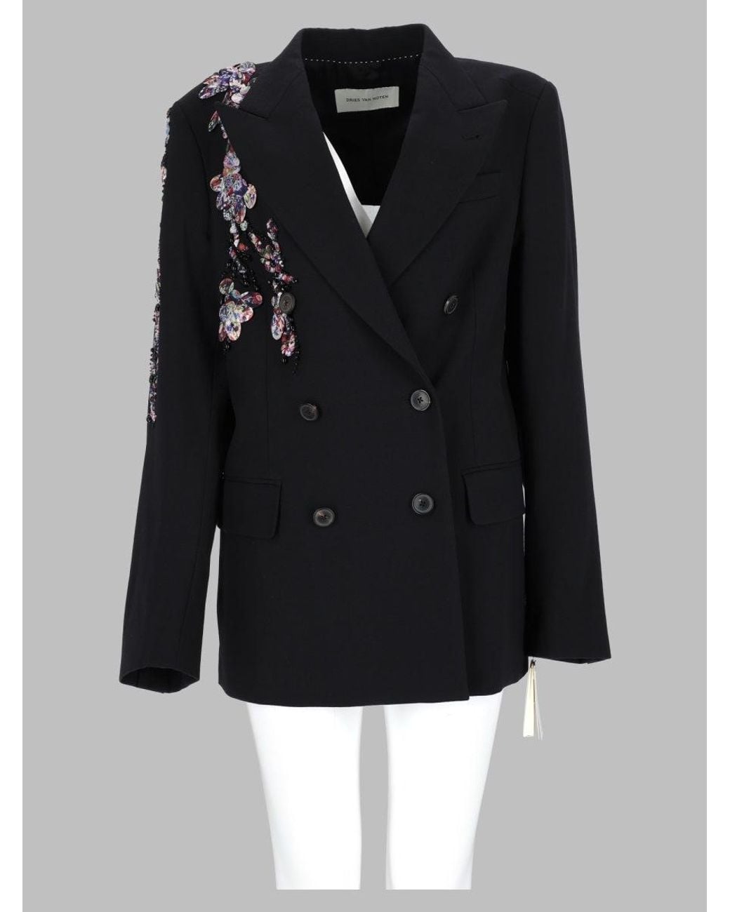 Dries Van Noten Black Wool Jacket For