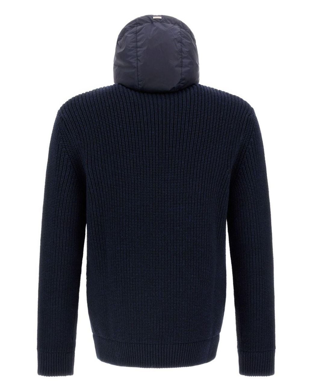 Herno Blue Wool Cardigan for men