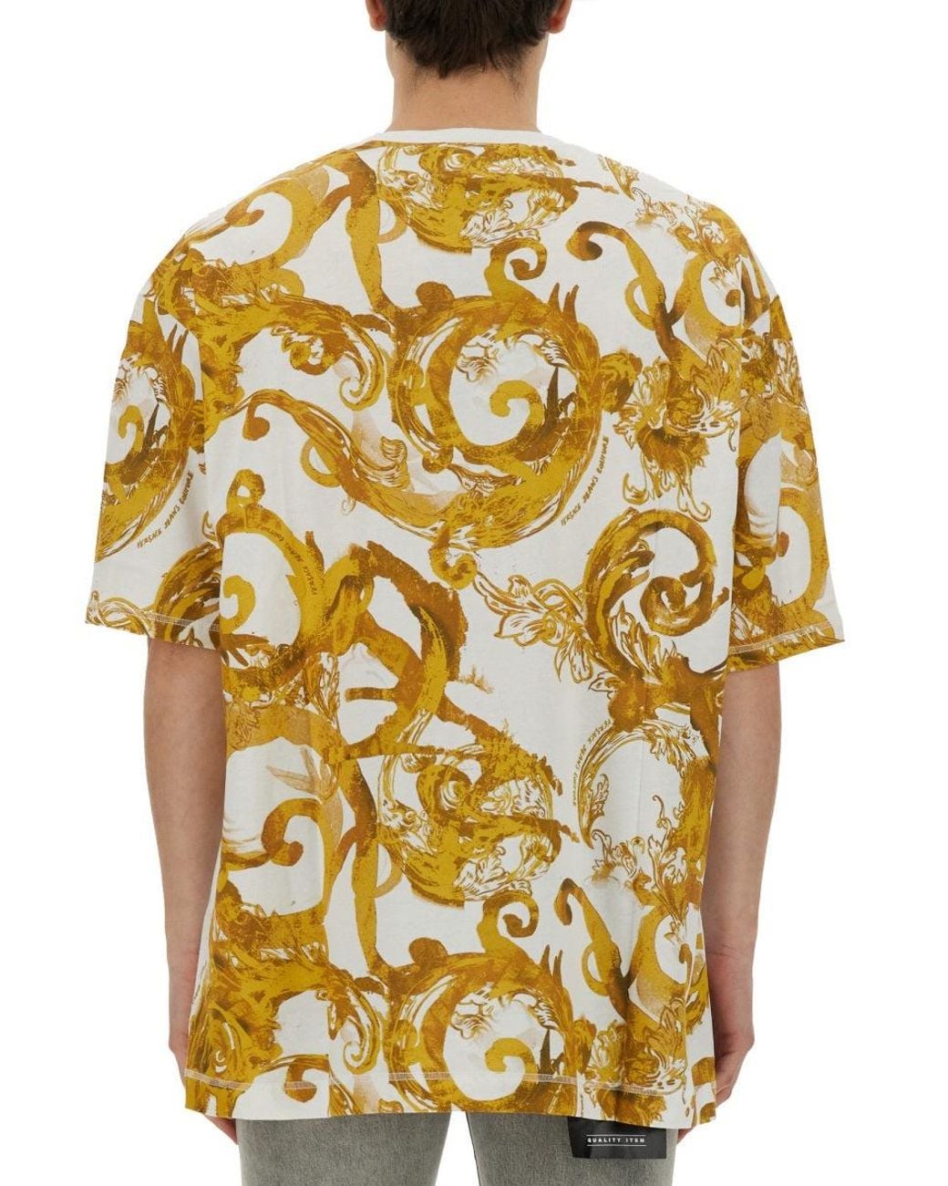Versace Jeans Couture Gray T Shirt With Logo for men