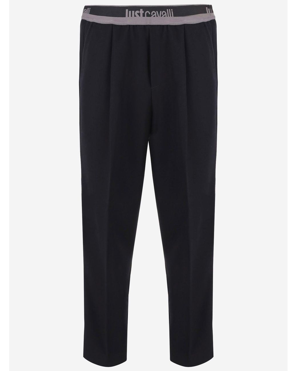 Just Cavalli Blue Stretch Viscose Blend Pants