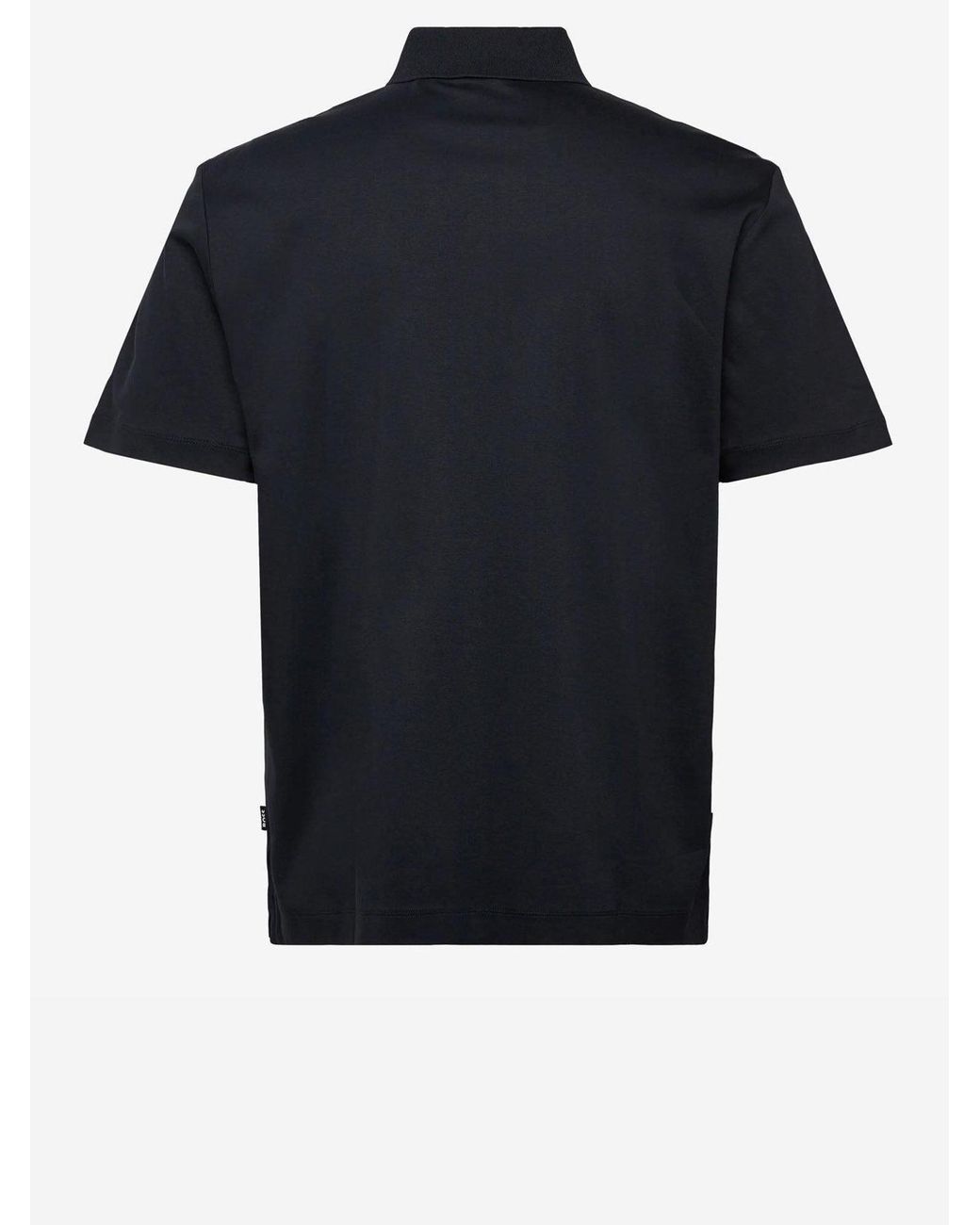 Boss Blue Cotton Polo Shirt With Logo for men