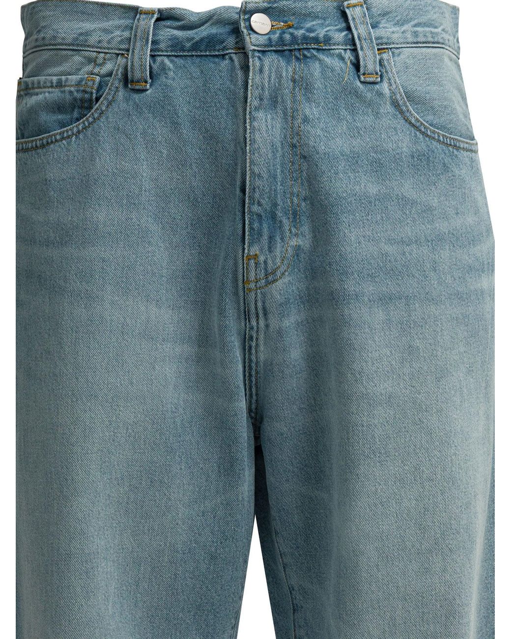 Carhartt Blue Cotton Jeans for men