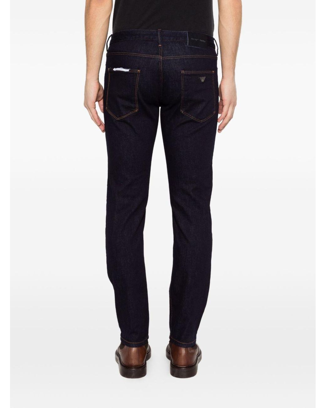 Emporio Armani Black Denim Cotton Jeans for men
