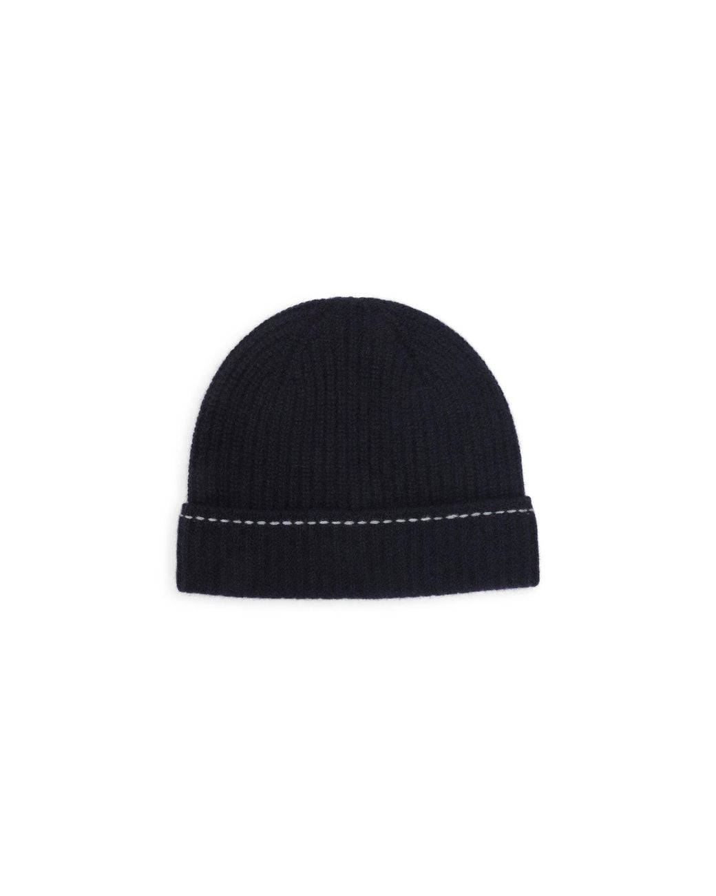 Kiton Blue Rib-Knit Beanie for men