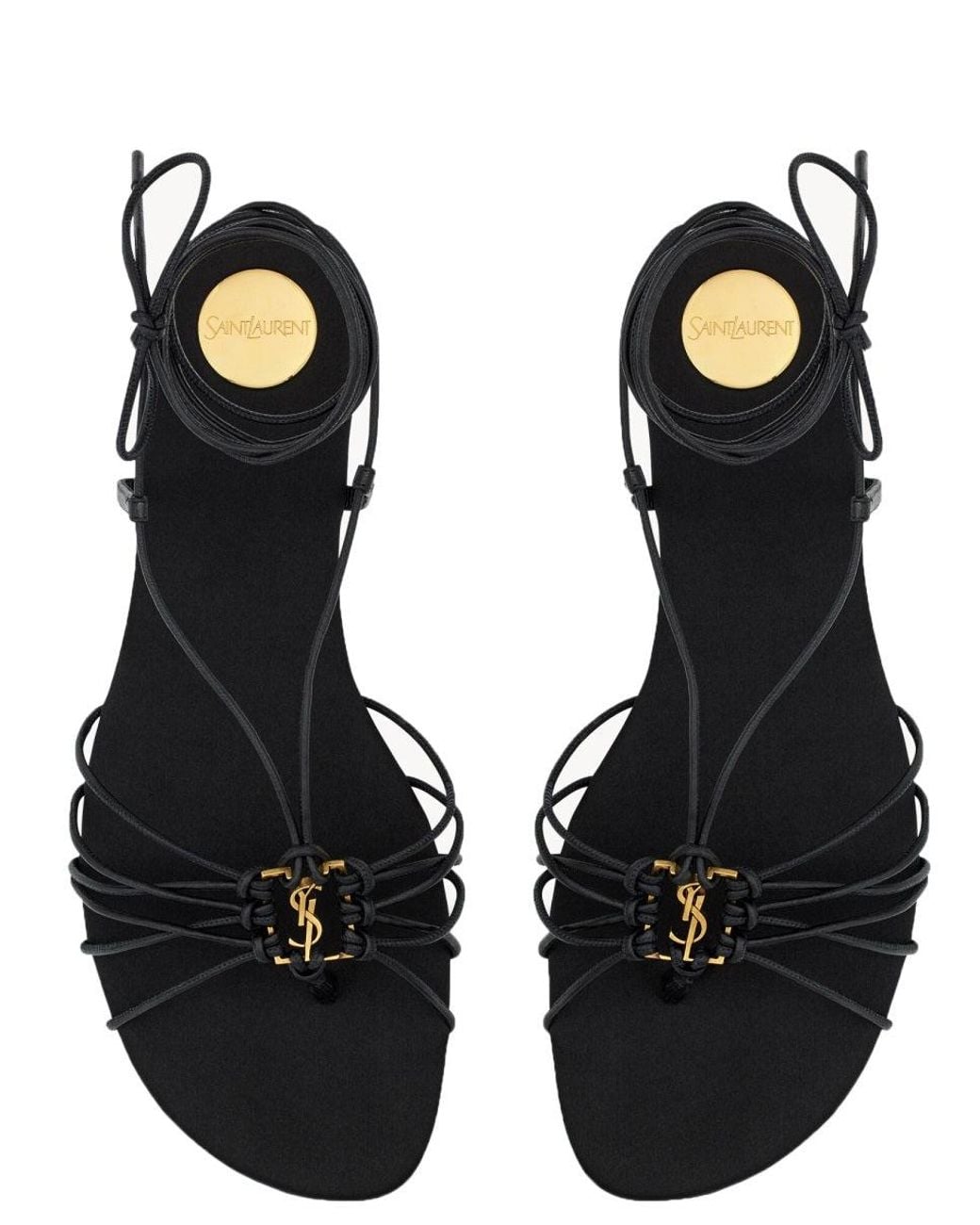 Saint Laurent White Sandals Babylone