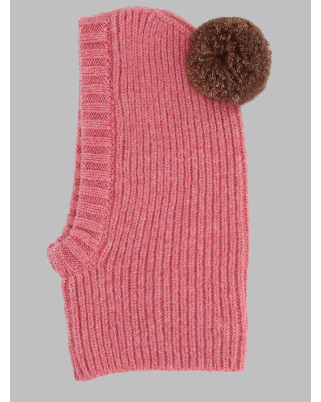 Emile Et Ida Pink Girls' Cozy Wool Hood Snood Hat