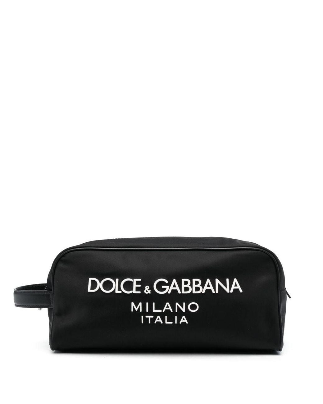 Dolce & Gabbana Black Luxury Nylon Zippered Beauty Case for men