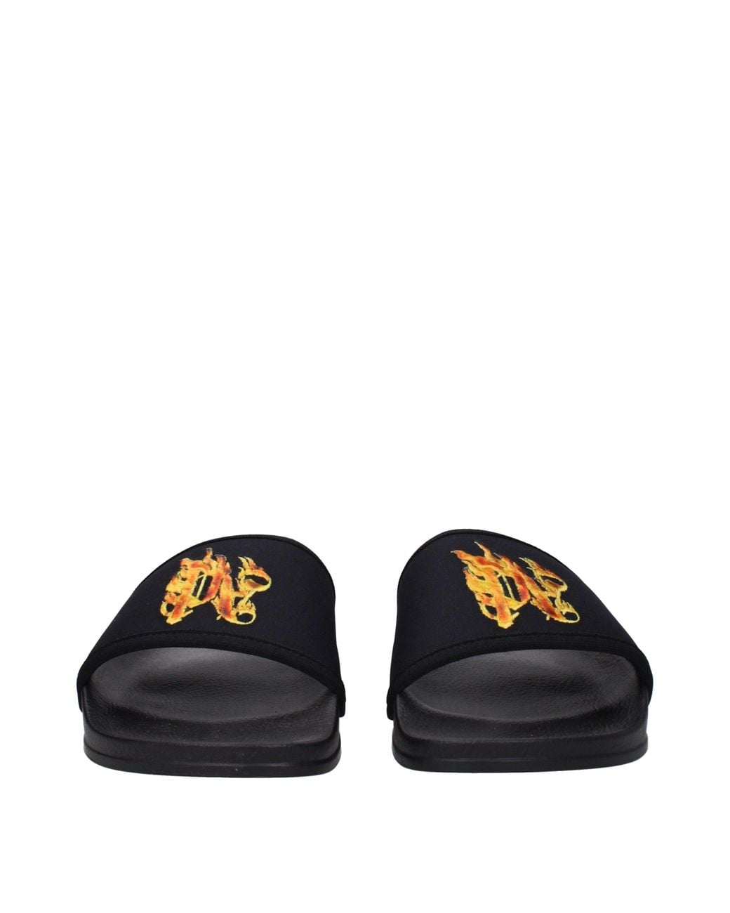 Palm Angels Blue Slippers And Clogs Fabric