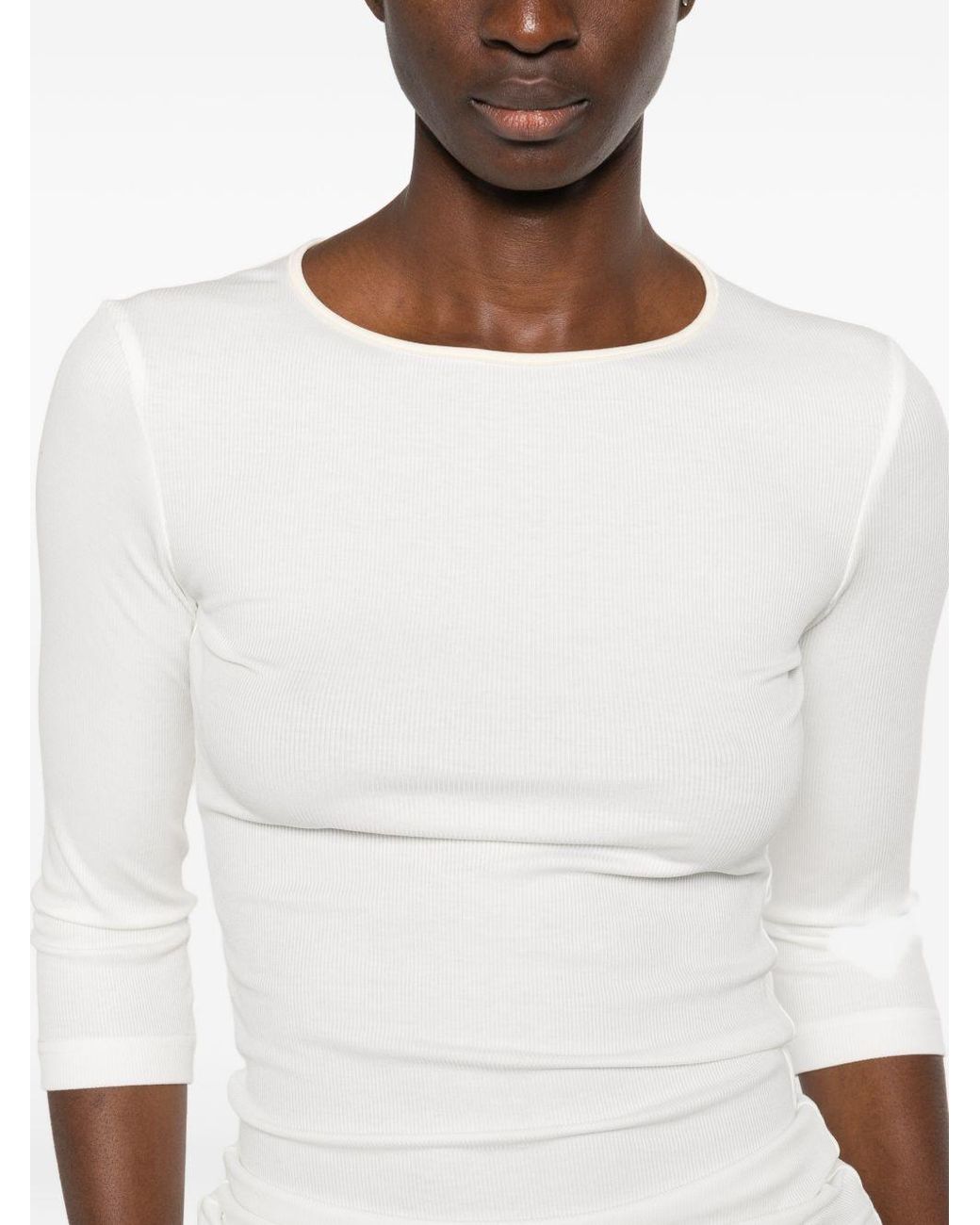 IRO White Thanya Ribbed Sweater