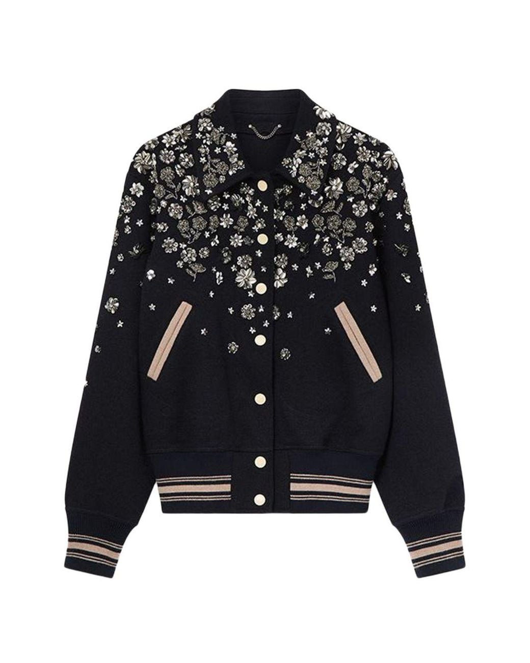 Golden Goose Deluxe Brand Black Wool Bomber Jacket