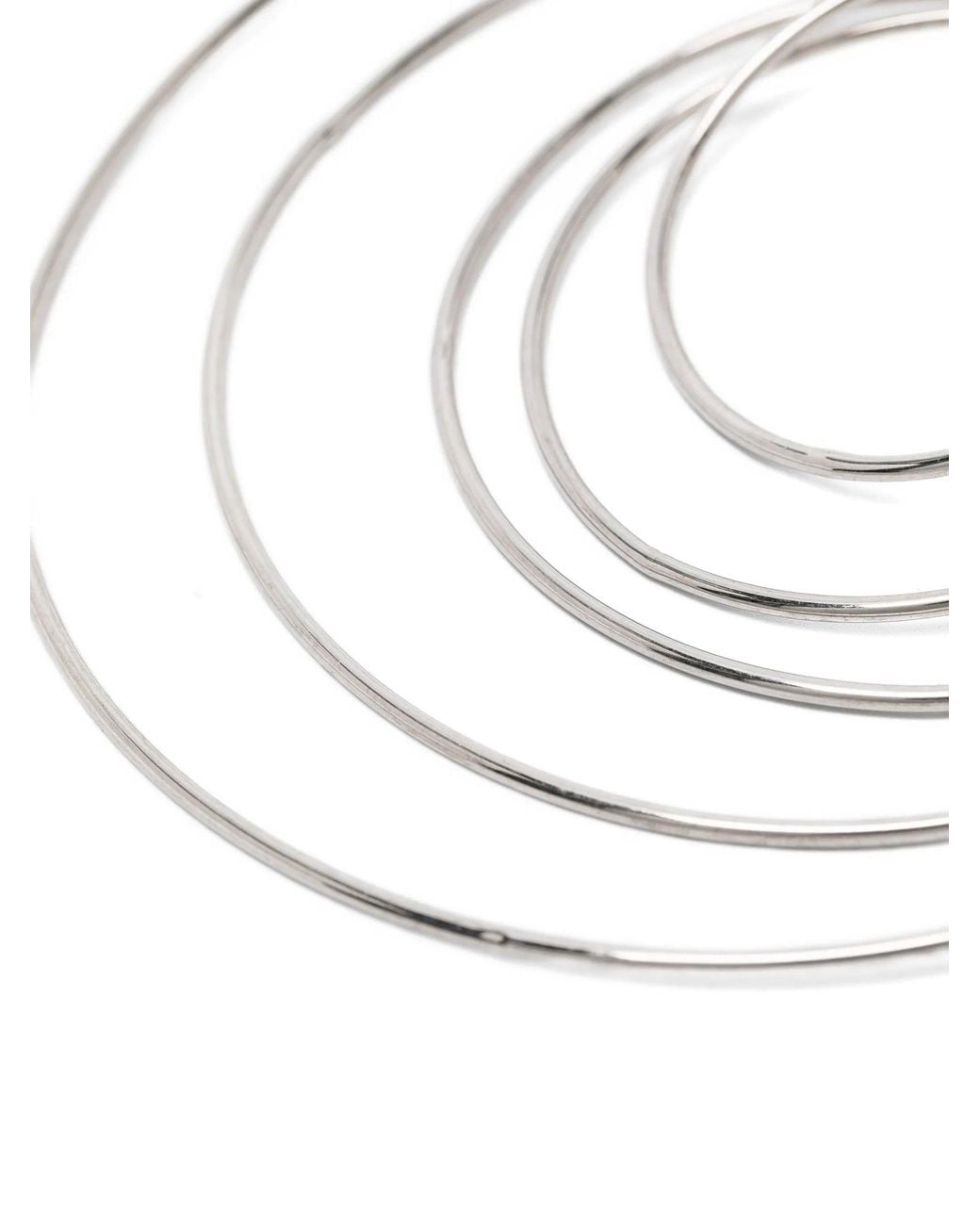 Panconesi White Pierced Serpent Hoops Large