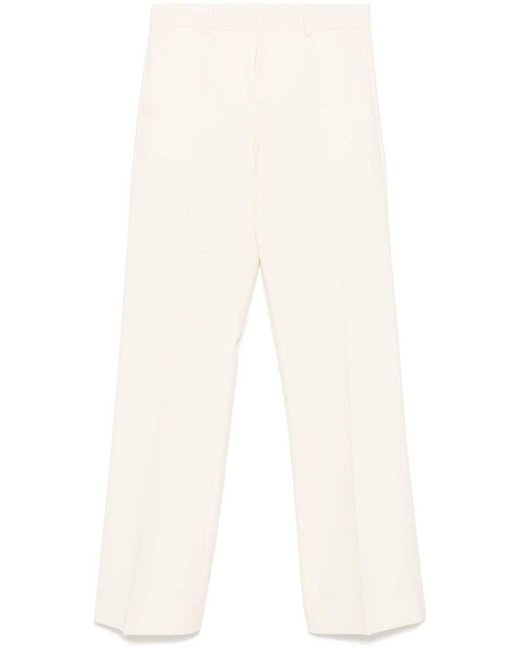 Alberto Biani White Flared Trousers