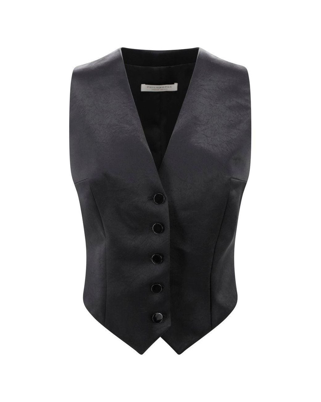 Philosophy Di Lorenzo Serafini Black Felted Double Breasted Blazer