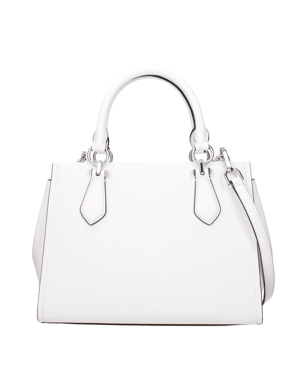 Michael Kors White Handbags Marilyn Leather/Optical