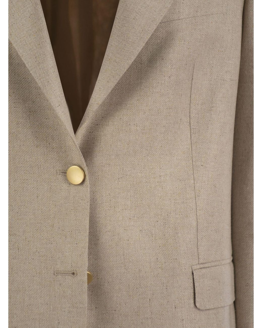 Tagliatore Natural Two-Button Silk Jacket
