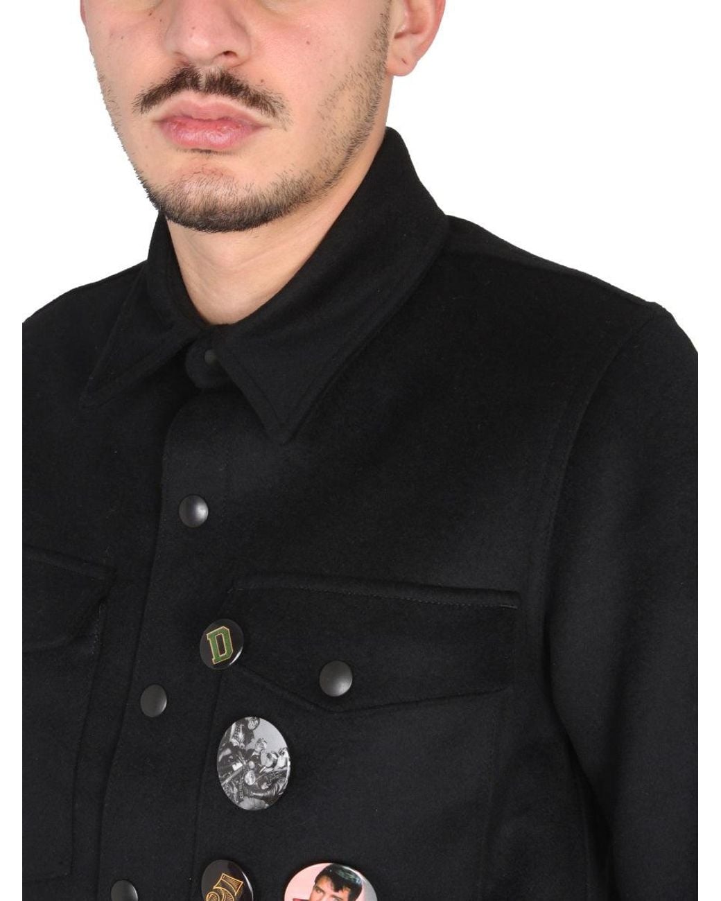 Department 5 Black Jacket With Pins for men