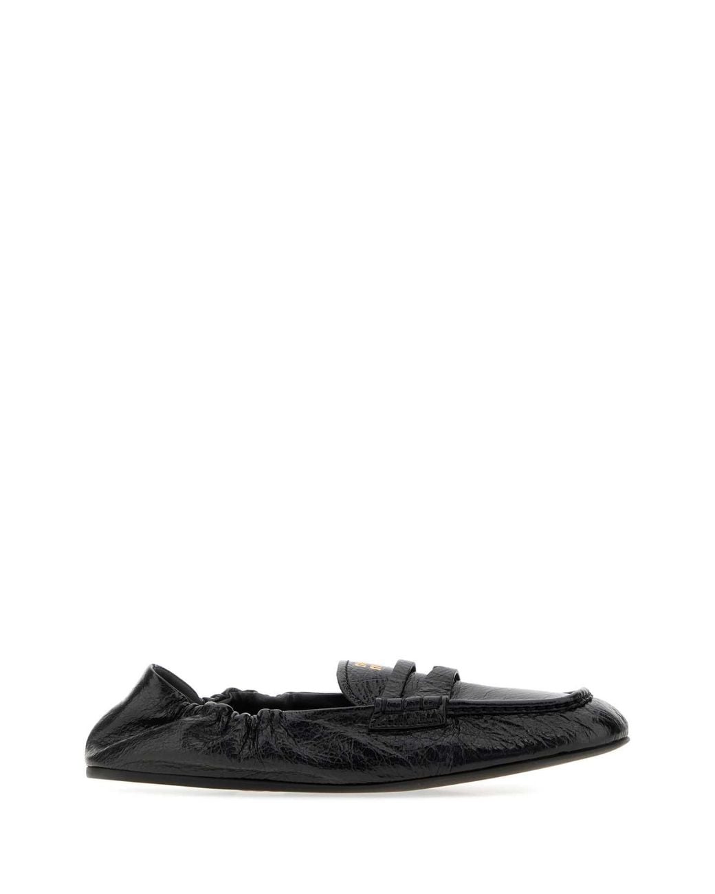 Miu Miu Black Leather Loafers
