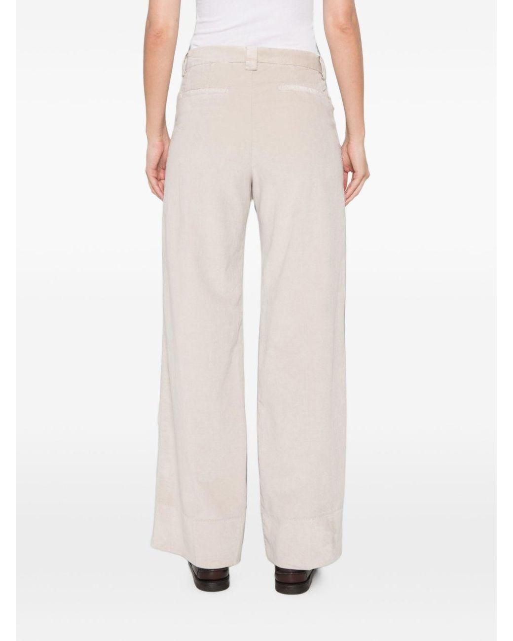 White Sand White Cotton Trousers