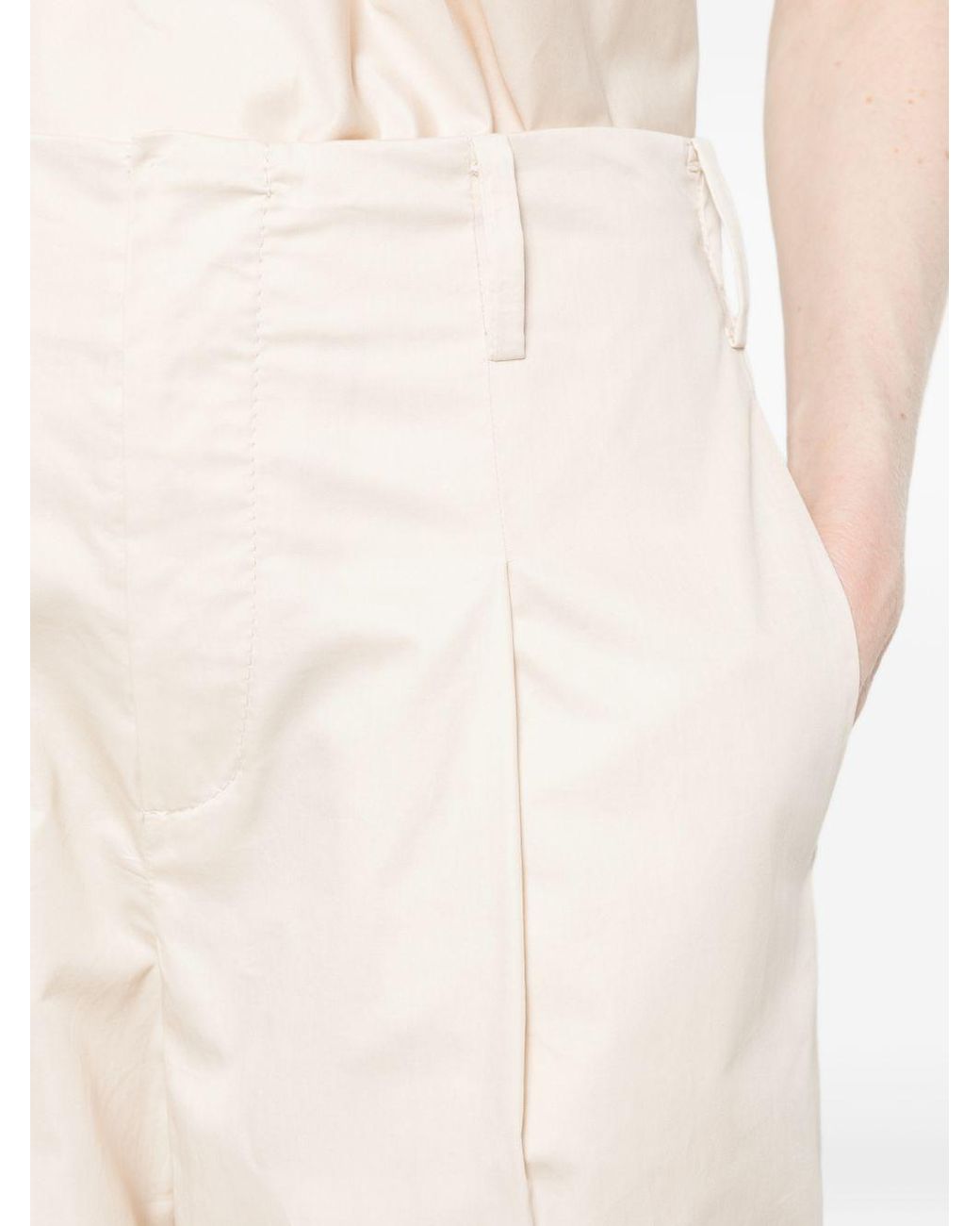 Susanne Bommer White Cotton Wide-Leg Trousers