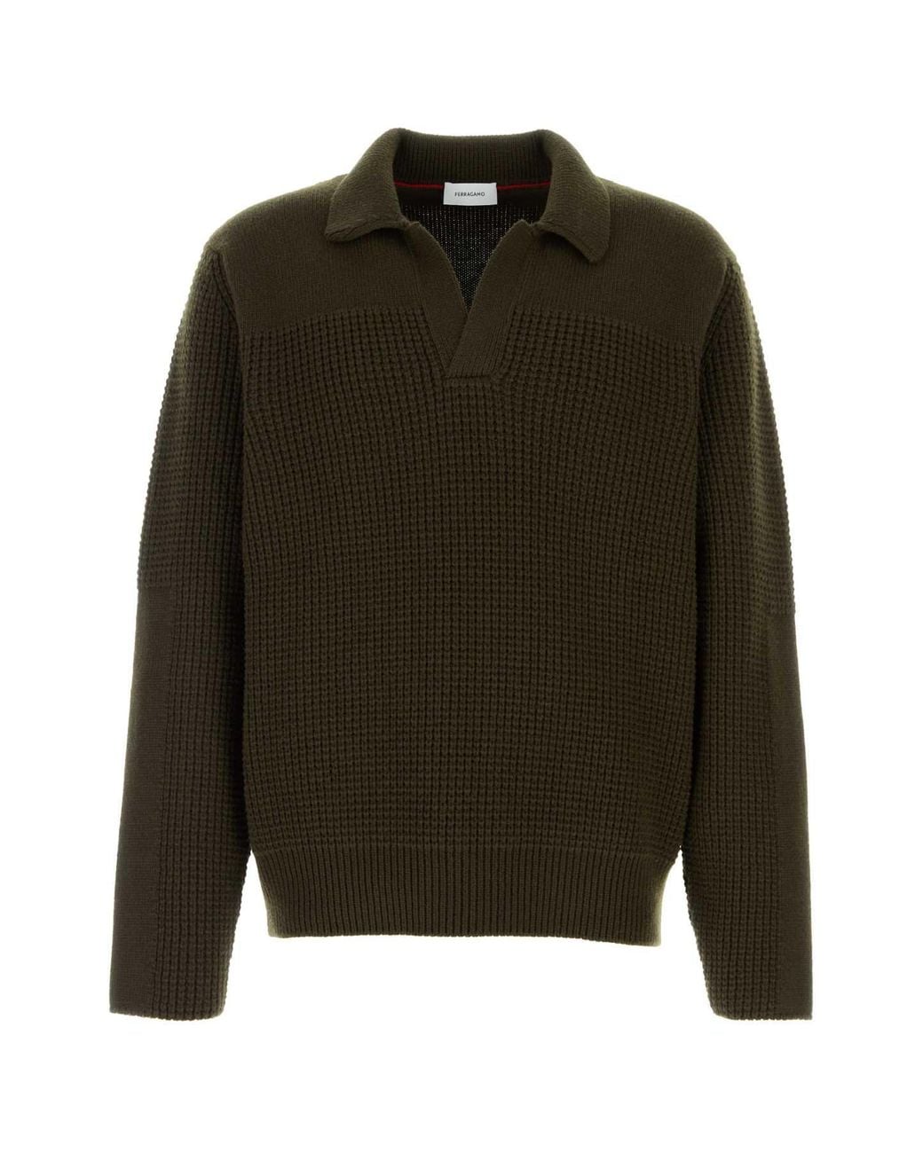 Ferragamo Green Salvatore Wool Sweater for men