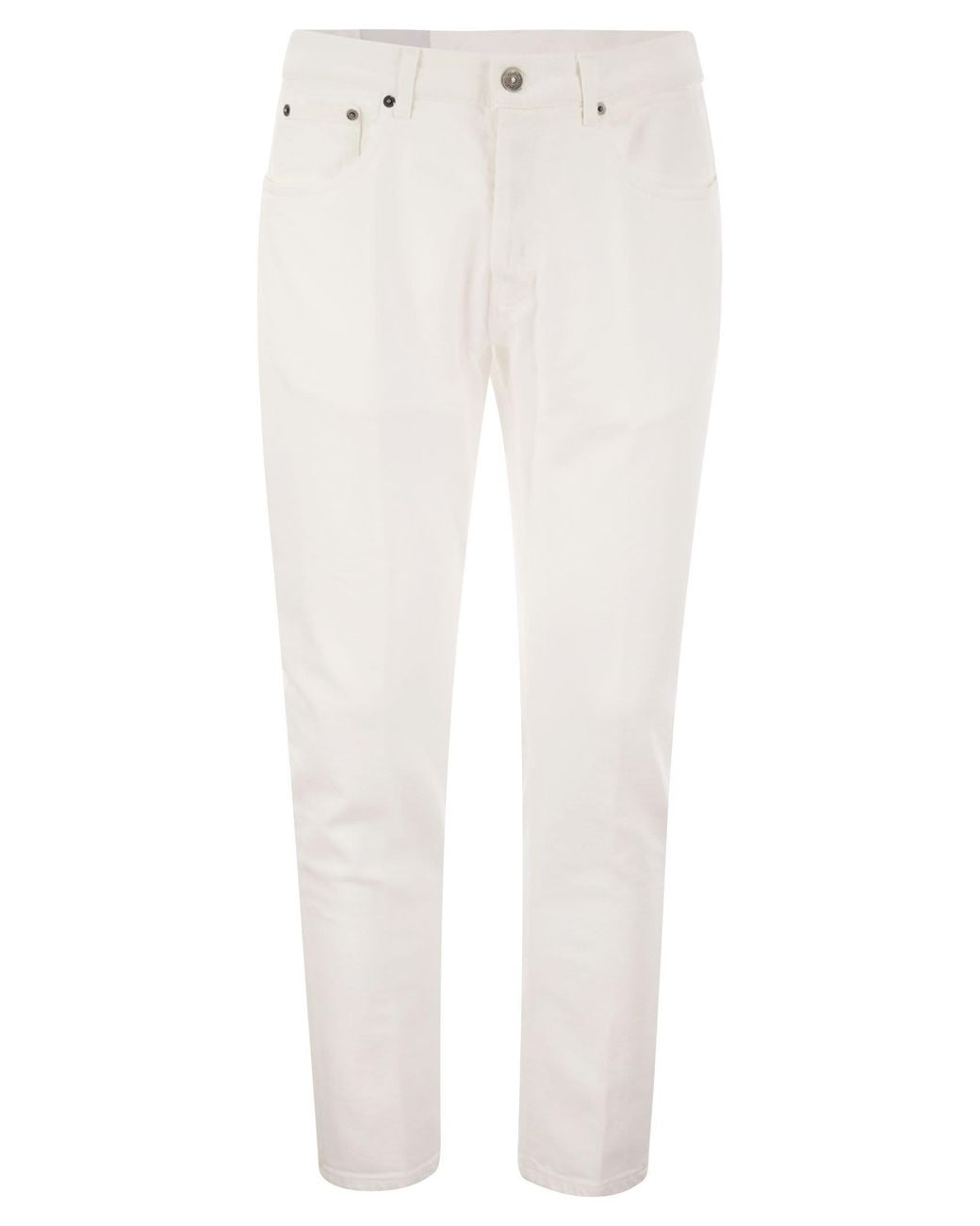 Dondup White Dian Carrot Fit Jeans for men