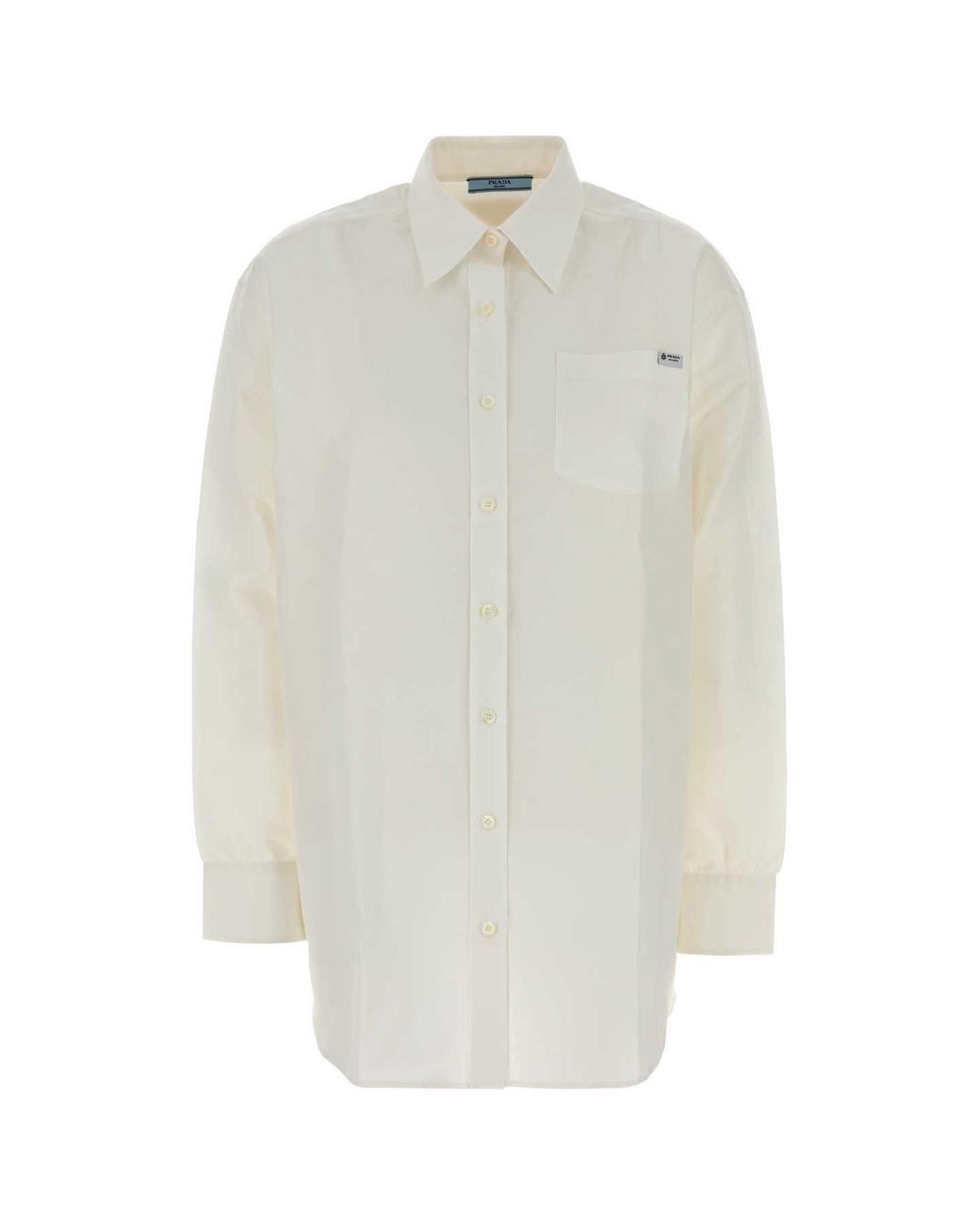 Prada White Relaxed Solid Shirt