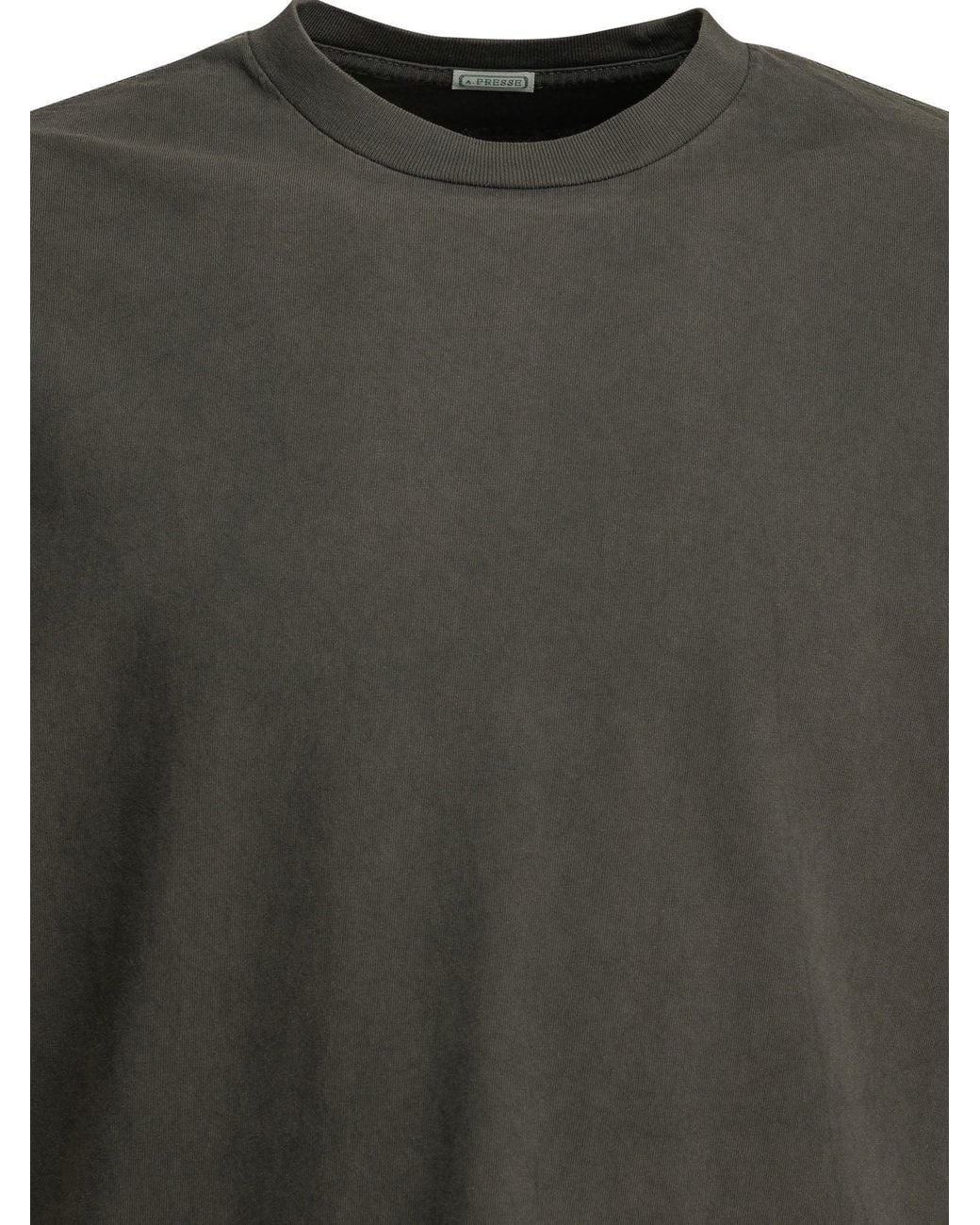 A.PRESSE Green "Vintage" Crewneck T Shirt