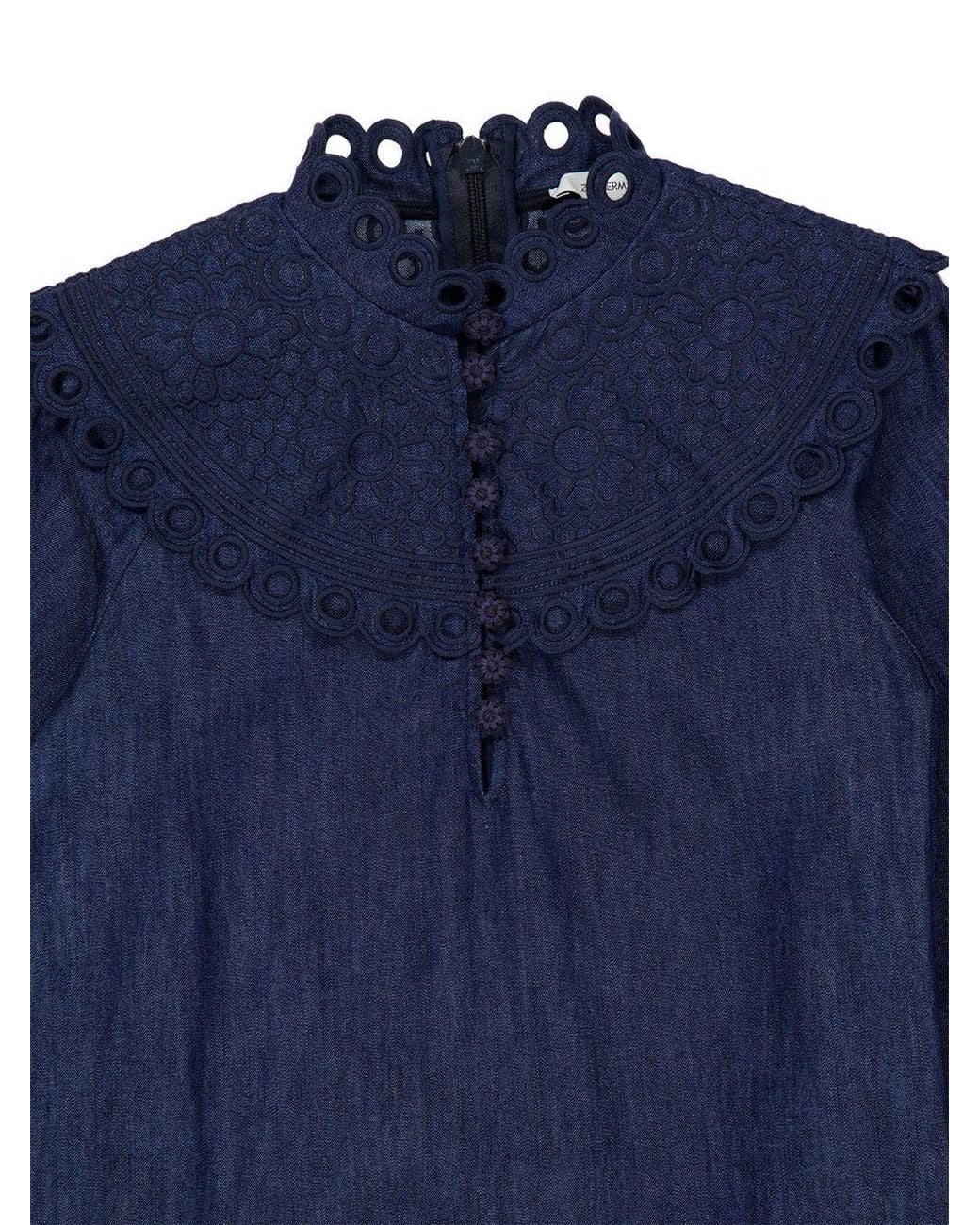 Zimmermann Blue Mahon Denim Mini Dress