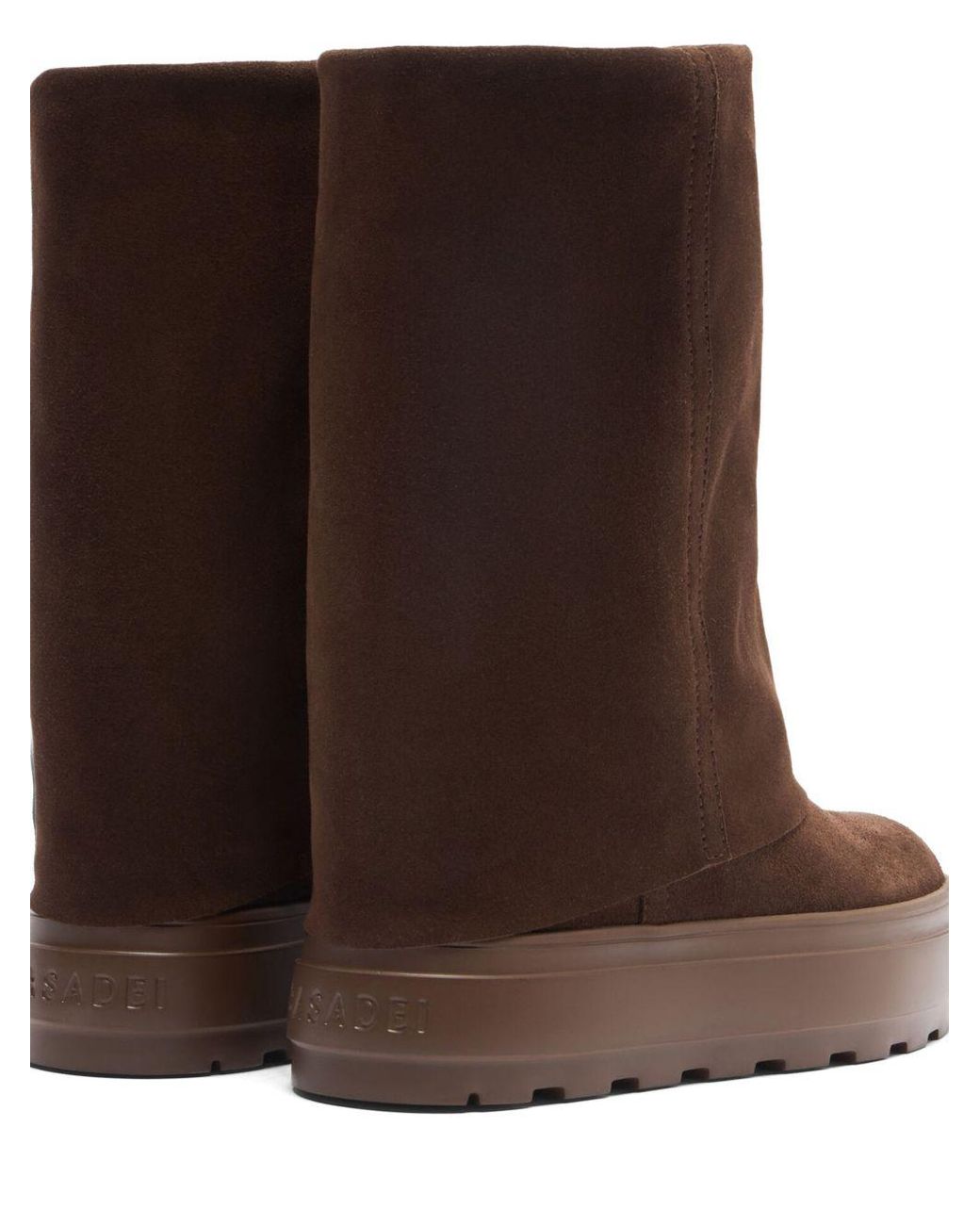 Casadei Brown Double-Face Leather Boots