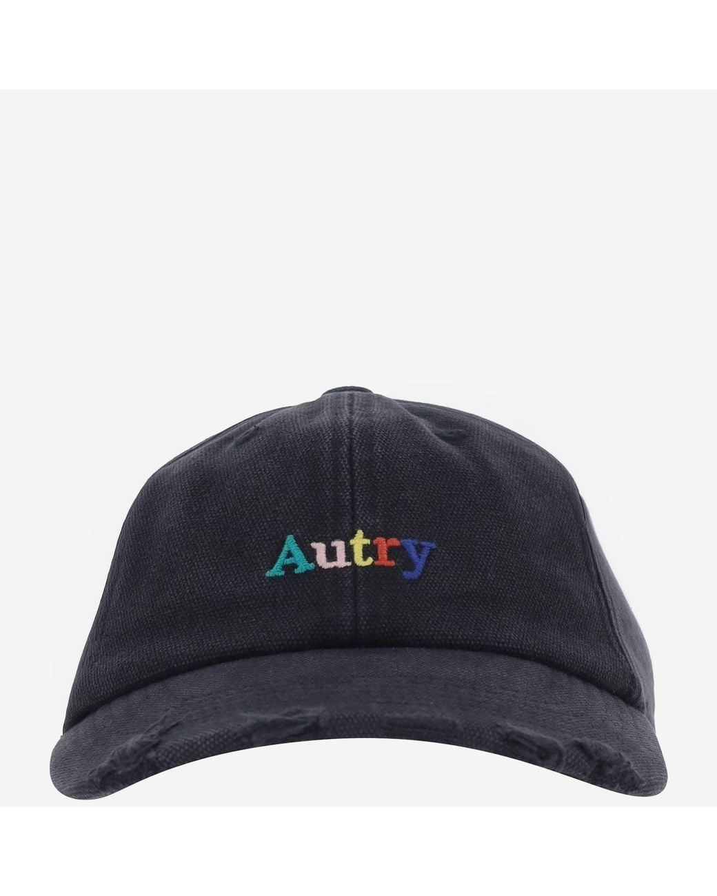 Autry Blue Cotton Baseball Cap With Logo