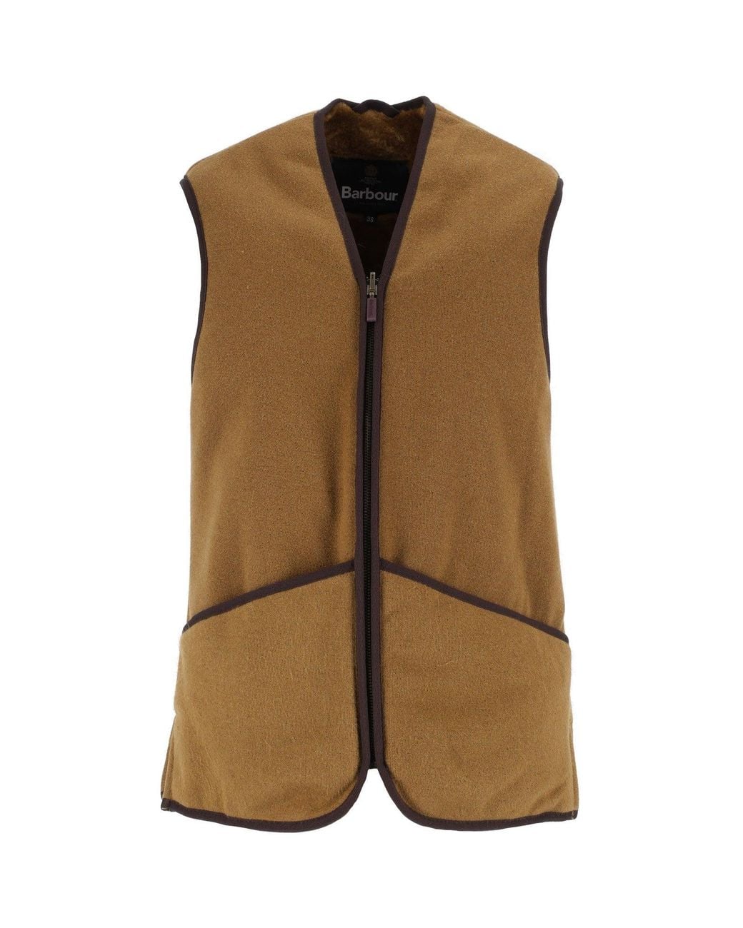 Barbour Green Warm Pile Waistcoat Zip