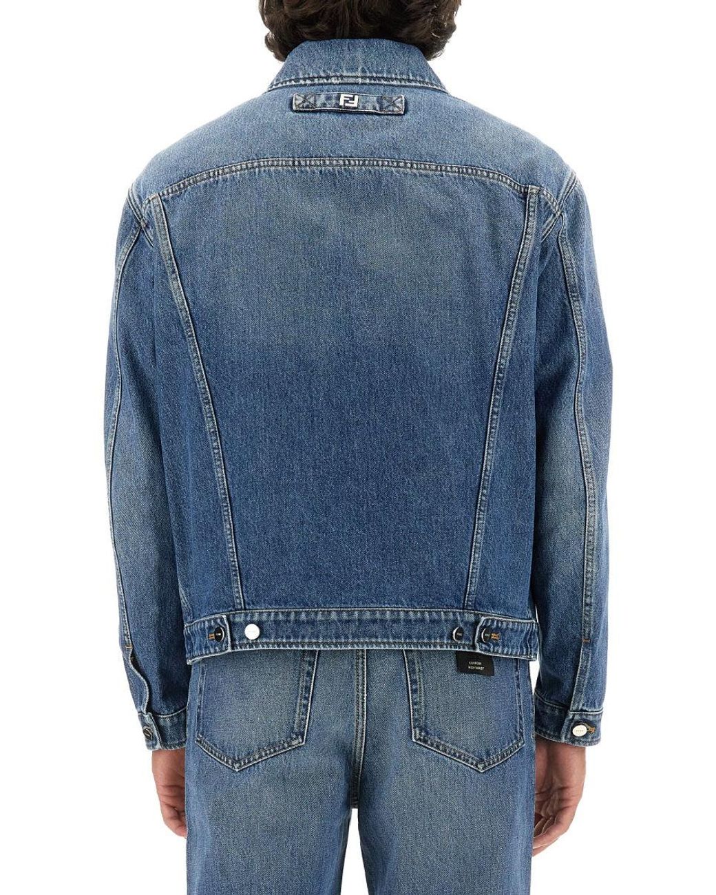 Fendi Blue Denim Jacket for men