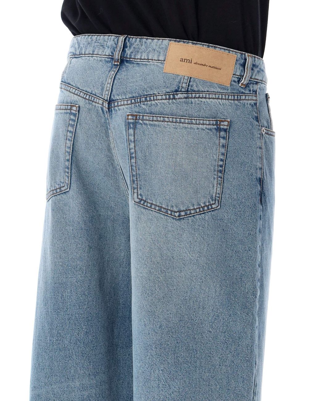 AMI Blue Baggy Fit Jeans