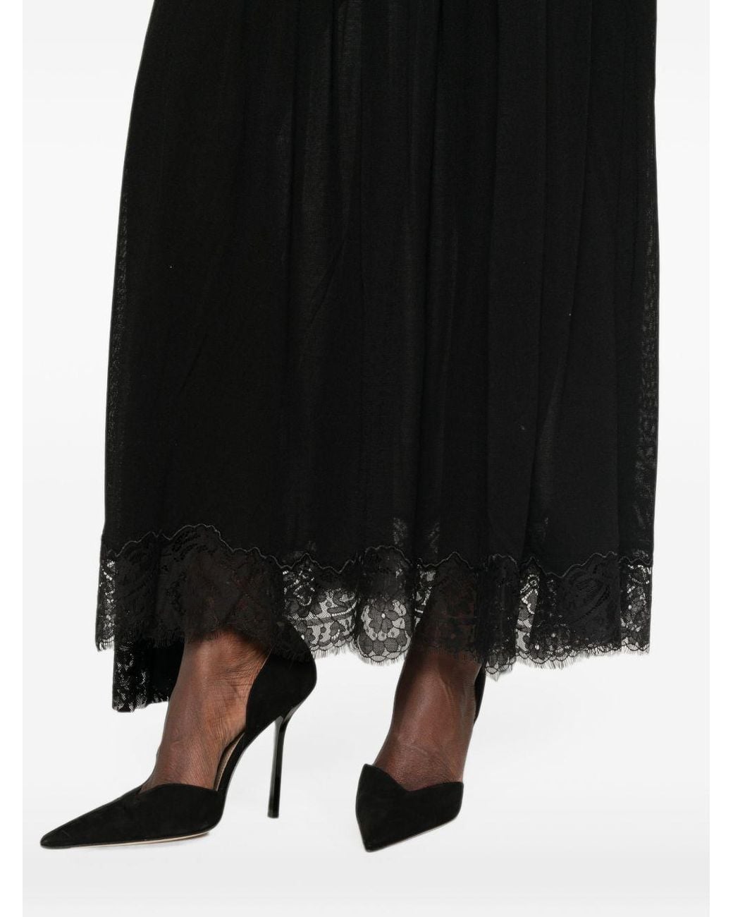 Zimmermann Black Valiant Lace Maxi Skirt