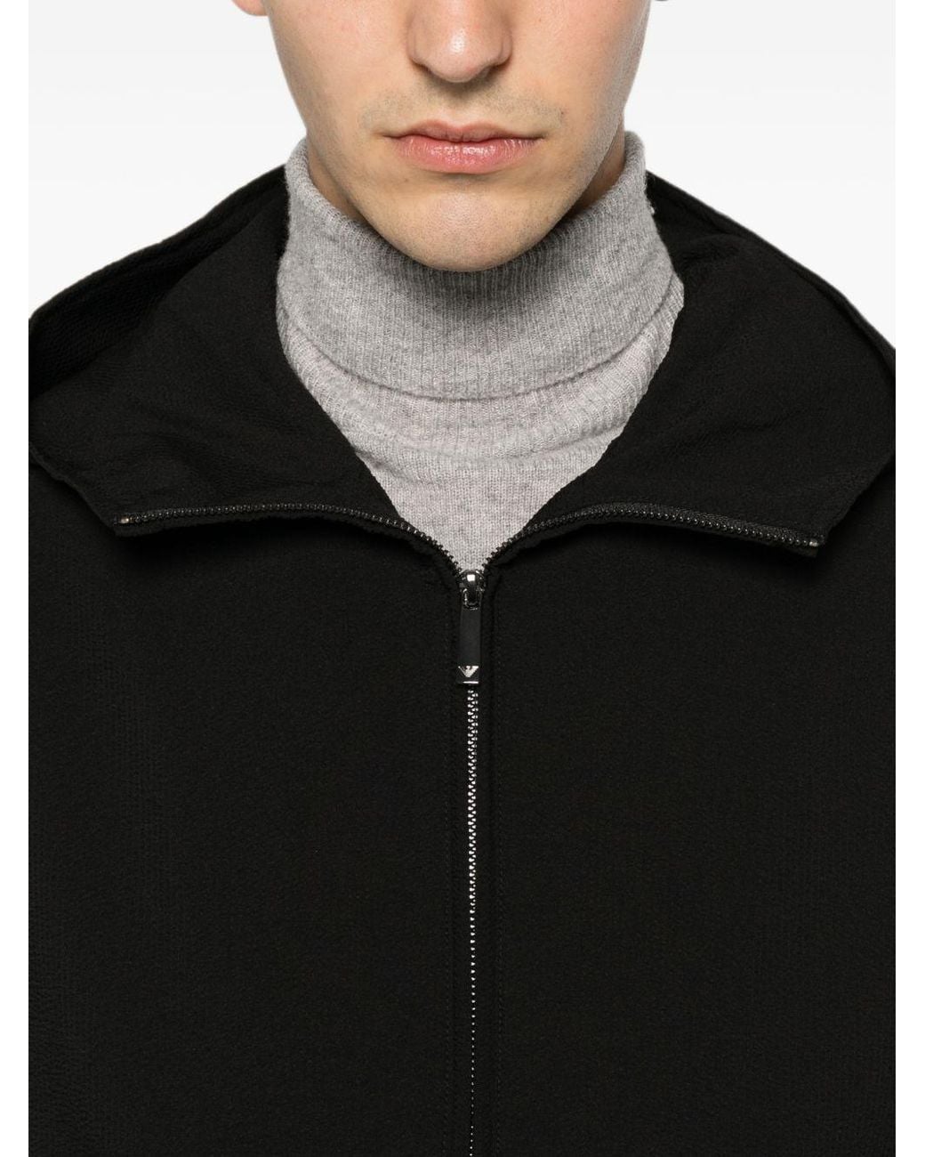 Emporio Armani Black Nylon Blouson Jacket