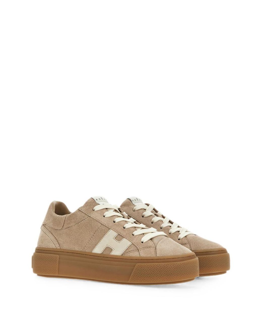 Hogan Brown H705 Leather Sneakers